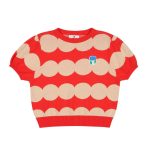 Dot Short Sleeve Knit/Трикотаж в горошек с короткими рукавами артикул JM2410204 / RED / 100(2-3Y)
