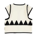 Waistcoat | Ecru w/ black triangles / 3Y