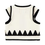Waistcoat | Ecru w/ black triangles / 3Y