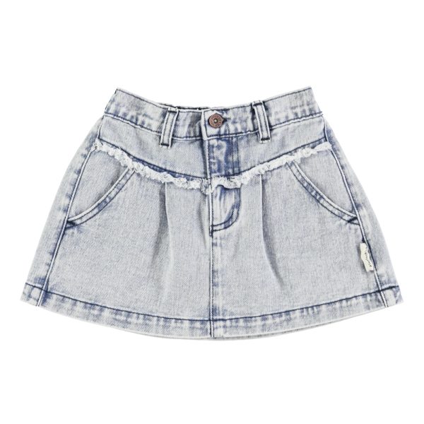 Short skirt | Washed light blue / 10Y