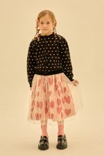 PomPom Shirring Cardigan_Black / 100(2-3Y)