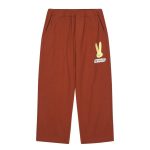 Rabbit Trousers_Brown/Брюки с кроликом_Коричневые артикул JM2410435 / BROWN / 110(4-5Y)