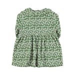 Short dress | Green flowers / 3Y