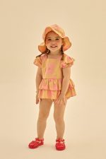 Pink Flower Baby Suit Set/Комплект детского костюма с розовым цветком артикул JM2410910 / BEIGE / 90(18-24M)