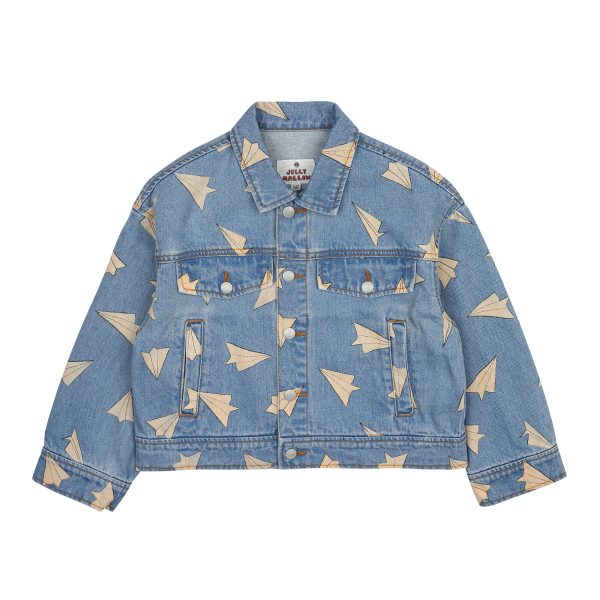 Paper Airplane Denim Jacket/Джинсовая куртка Бумажный самолетик JM2410312 / INDIGO DENIM / 120(6-7Y)