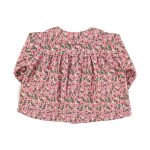 Peter pan collar blouse | Pink flowers / 8Y