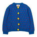 PomPom Shirring Cardigan_Blue / 100(2-3Y)