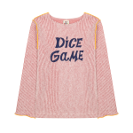 Футболка с длинным рукавом для девочек (Dice Game Ribbed Knit Longsleeve T-Shirt), торг. марки "JELLY MALLOW", арт.№ JM2520126, материал: хлопок 65%,