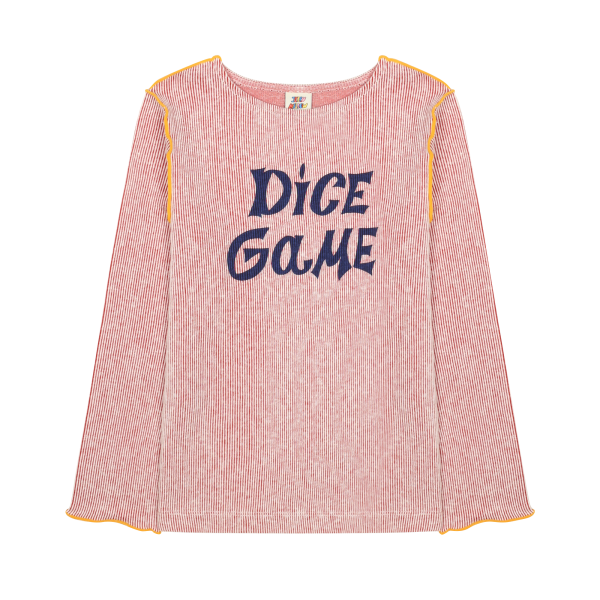 Футболка с длинным рукавом для девочек (Dice Game Ribbed Knit Longsleeve T-Shirt), торг. марки "JELLY MALLOW", арт.№ JM2520126, материал: хлопок 65%,