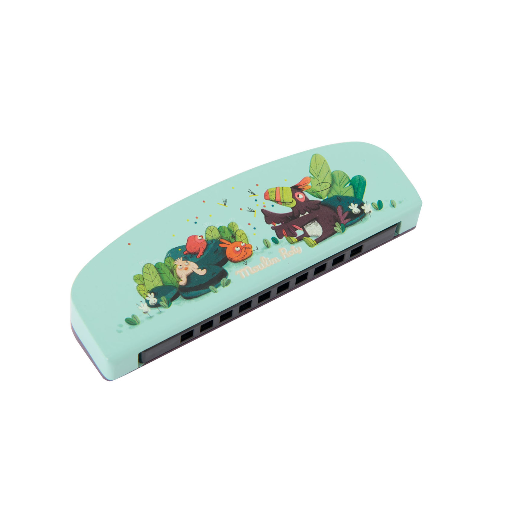 5bc3f5c7-b998-4a69-b0ae-0676b0d7e486.jpg Деревянная губная гармошка (Harmonica Dans la jungle /9) торг. марки "Moulin Roty", арт. № 668403