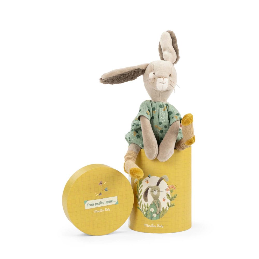 Набивная кукла - кролик (в коробке) (Sauge the rabbit (in a box)Trois Petits Lapins) торг. марки "Moulin Roty", арт. № 678027