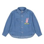 Rabbit Denim Shirt/Джинсовая рубашка с кроликом артикул JM2410150 / INDIGO DENIM / 110(4-5Y)