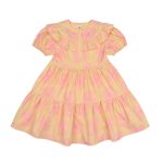 Pink Flower Dress/Розовое платье с цветочным узором артикул JM2410611 / BEIGE / 100(2-3Y)
