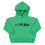 Hoodie | Green w/ "cavalier" print / 8Y