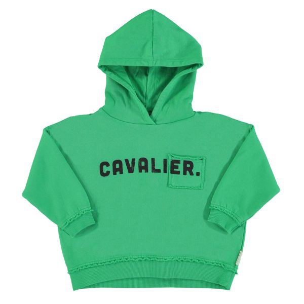 Hoodie | Green w/ "cavalier" print / 8Y