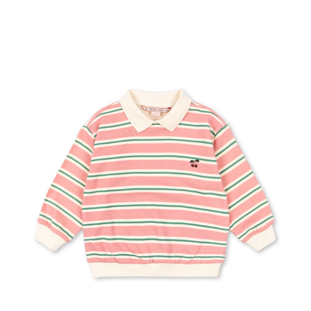 Рубашка-поло для девочек (SPOTTY LS POLO GOTS BLUSH BOUND STRIPE) торг. марки "Konges Slоjd", арт. № KS104433, материал: 100% хлопок, возраст/размер: