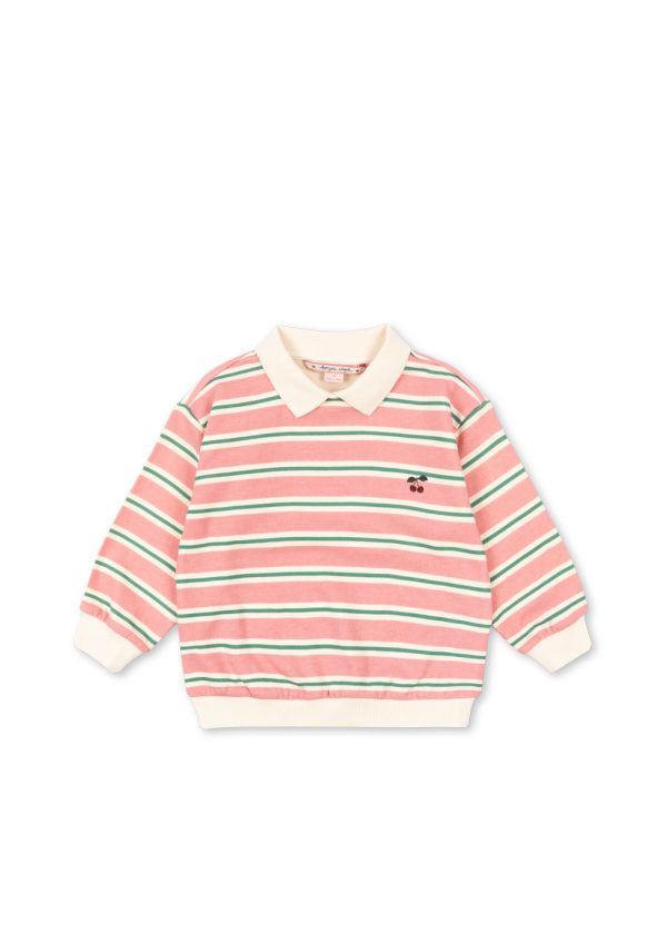 Рубашка-поло для девочек (SPOTTY LS POLO GOTS BLUSH BOUND STRIPE) торг. марки "Konges Slоjd", арт. № KS104433, материал: 100% хлопок, возраст/размер: