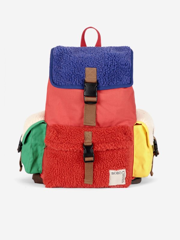 Sheepskin Color Block backpack / ONE SIZE