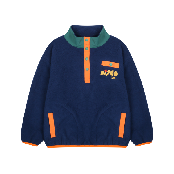 Флисовый анорак для мальчиков (Roller Disco Fleece Anorak_Navy), торг. марки "JELLY MALLOW", арт.№ JM2520169, материал: полиэстр 100% / 3Y(100CM)