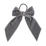Hair velvet bow | Grey / unique size