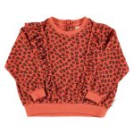 Terry cotton sweatshirt | Terracotta w/ animal print / 4Y