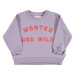 Sweatshirt | Purple w/ "wanted & wild" print / 6Y