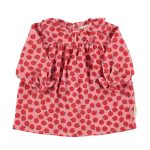 Baby dress | Light pink w/ red apples / 24M