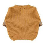 Knitted sweater | Camel & grey stripes / 3Y