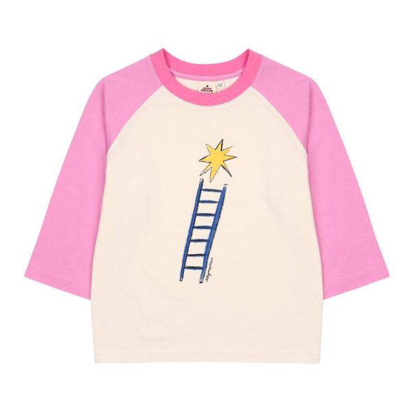 Star Raglan T-Shirt/Футболка со звездами реглан артикул JM2410138 / PINK / 110(4-5Y)