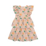 Orange Flower Dress/Оранжевое платье с цветочным узором артикул JM2410606 / BEIGE / 140(10-11Y)