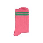 Short socks | Pink w/ green stripes / T1 (6m-18m)