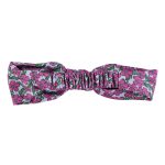 Headband w/ bow | Magenta flowers / unique size