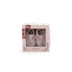 Grey Rabbit Leather Slippers - Age: 0-6-months