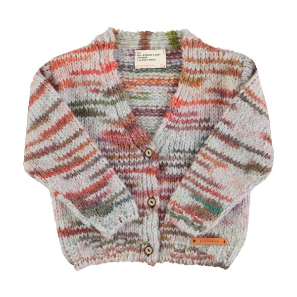Knitted cardigan | Multicolor grey / 8Y