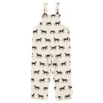 Dungarees | Ecru w/ black horses / 8Y