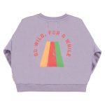 Sweatshirt | Purple w/ "wanted & wild" print / 6Y