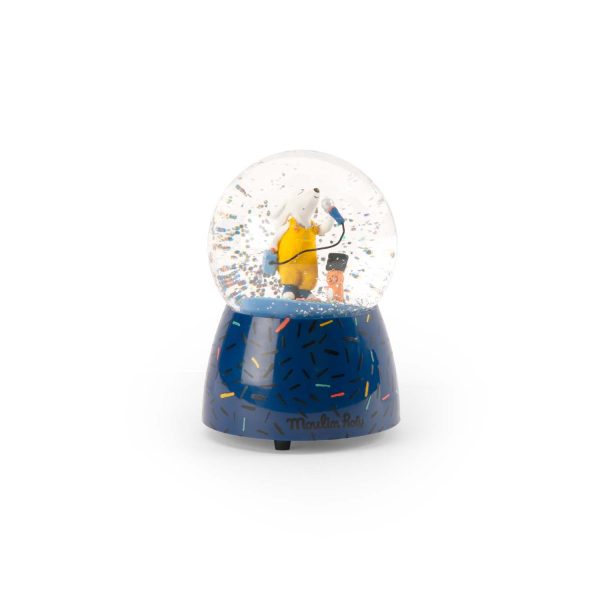 Музыкальный снежный шар (Musical snow globe Puce & Pilou) торг. марки "Moulin Roty", арт. № 684044