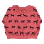 Sweatshirt | Old pink w/ black horses / 10Y