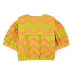 Wave Sailor Collar Blouse/Блузка с матросским воротником Волна артикул JM2410148 / GREEN / 100(2-3Y)