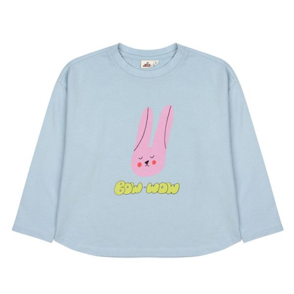 Rabbit Long Sleeve T-shirt/Футболка с длинным рукавом и кроликом артикул JM2410119 / L/BLUE / 110(4-5Y)
