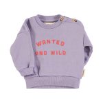Sweatshirt | Purple w/ "wanted & wild" print / 6Y