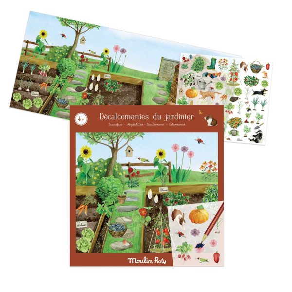 Набор переводных картинок (Gardener transfers Le Jardin du Moulin) торг. марки "Moulin Roty", арт. № 712428