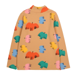 Colorful Bird Turtleneck T-shirts / 120(6-7Y)