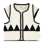 Waistcoat | Ecru w/ black triangles / 3Y