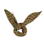Bandana | Olive green w/ red apples / unique size