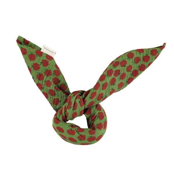 Bandana | Olive green w/ red apples / unique size