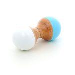 White and sky blue rattle maracas