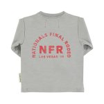 Longsleeve | Grey w/ multicolor circles print / 10Y