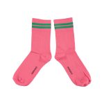 Short socks | Pink w/ green stripes / T1 (6m-18m)