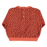 Terry cotton sweatshirt | Terracotta w/ animal print / 4Y